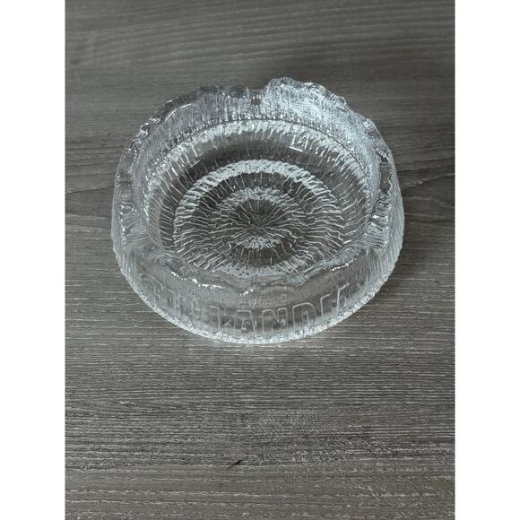Vintage Finlandia Vodka Clear Glass Ashtray – Textured Ice Glass Design, Barware - Picture 3 of 5